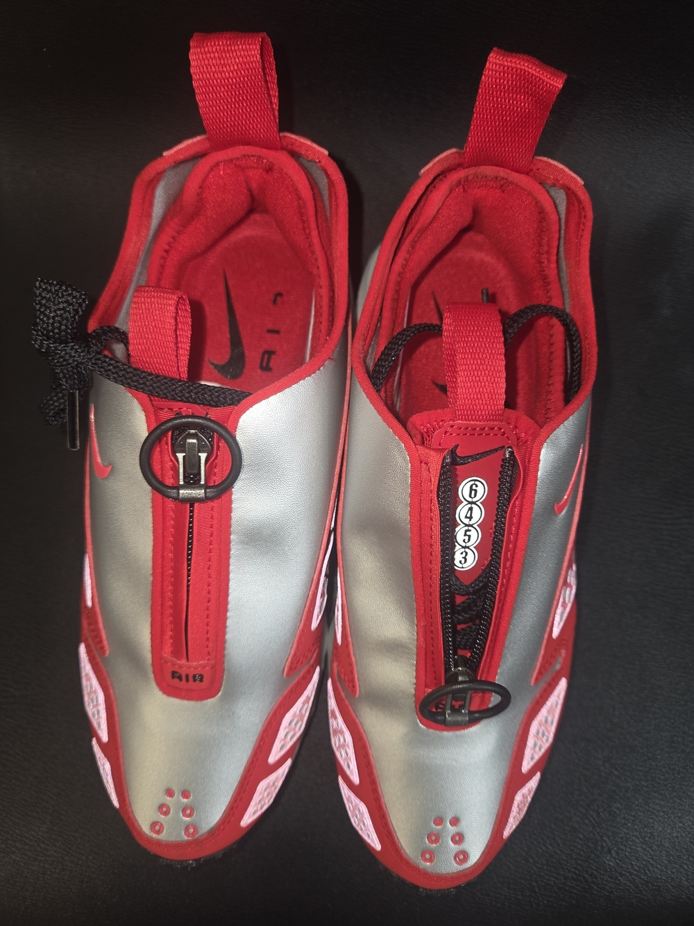 Nike Air Max SNDR (Air Max Sunder) Fusion Red and Silver. Size 6.
